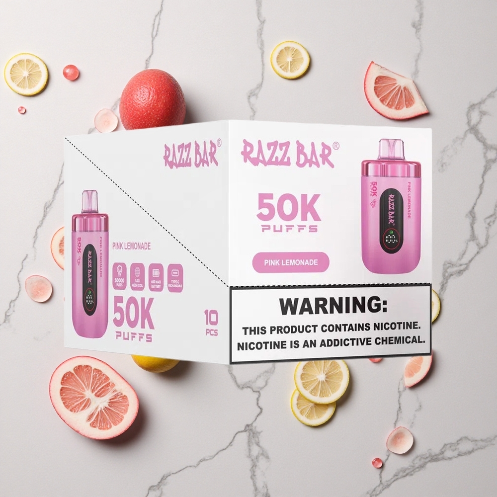 Razz Bar 50K Caladas Vape Desechable Limonada Rosa 650 Mah Recargable vape wholesale España