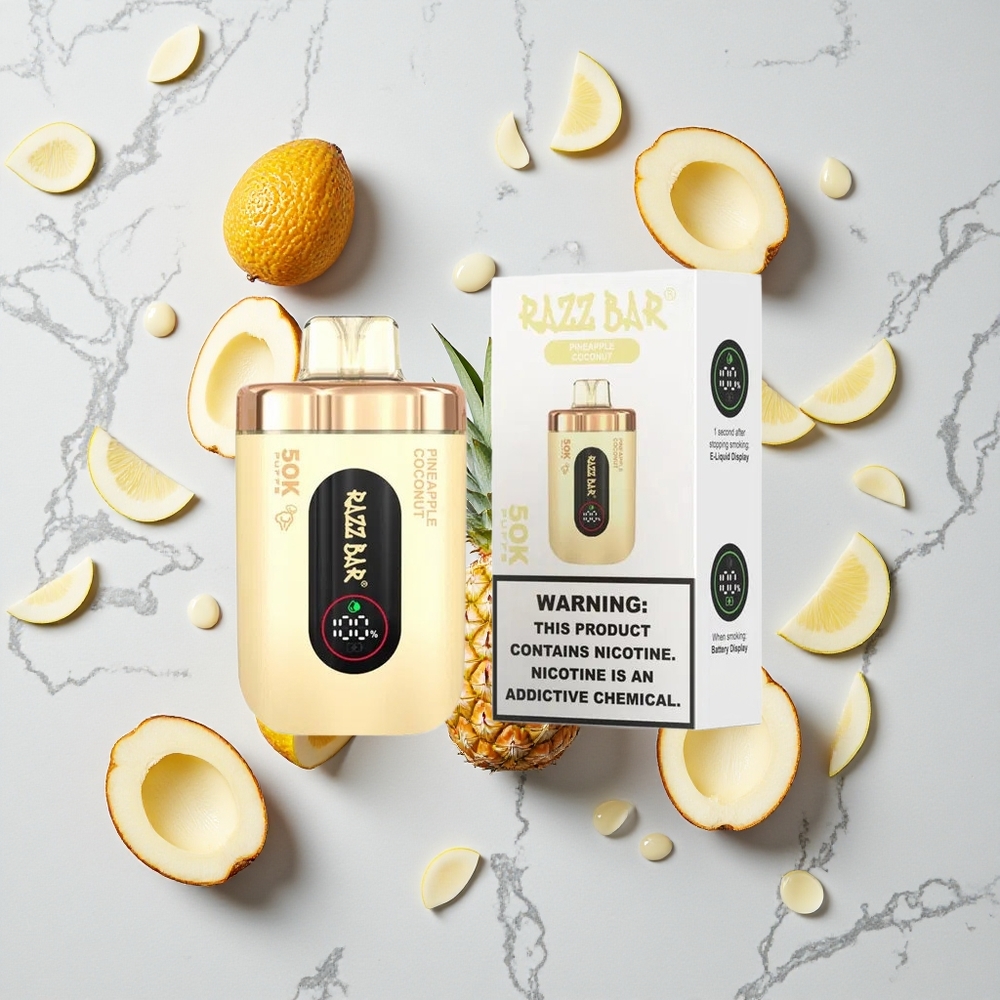Razz Bar 50K Caladas Vape Desechable Piña Coco Recargable Tipo-C vape wholesale España