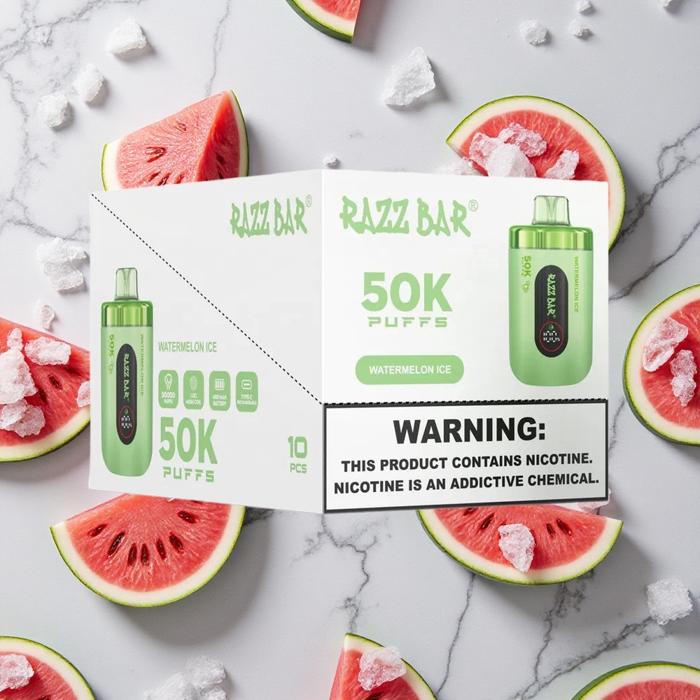 Razz Bar 50K Caladas Vape Desechable Sandía Hielo hasta 50000 Caladas Type-C Recargable vape wholesale España