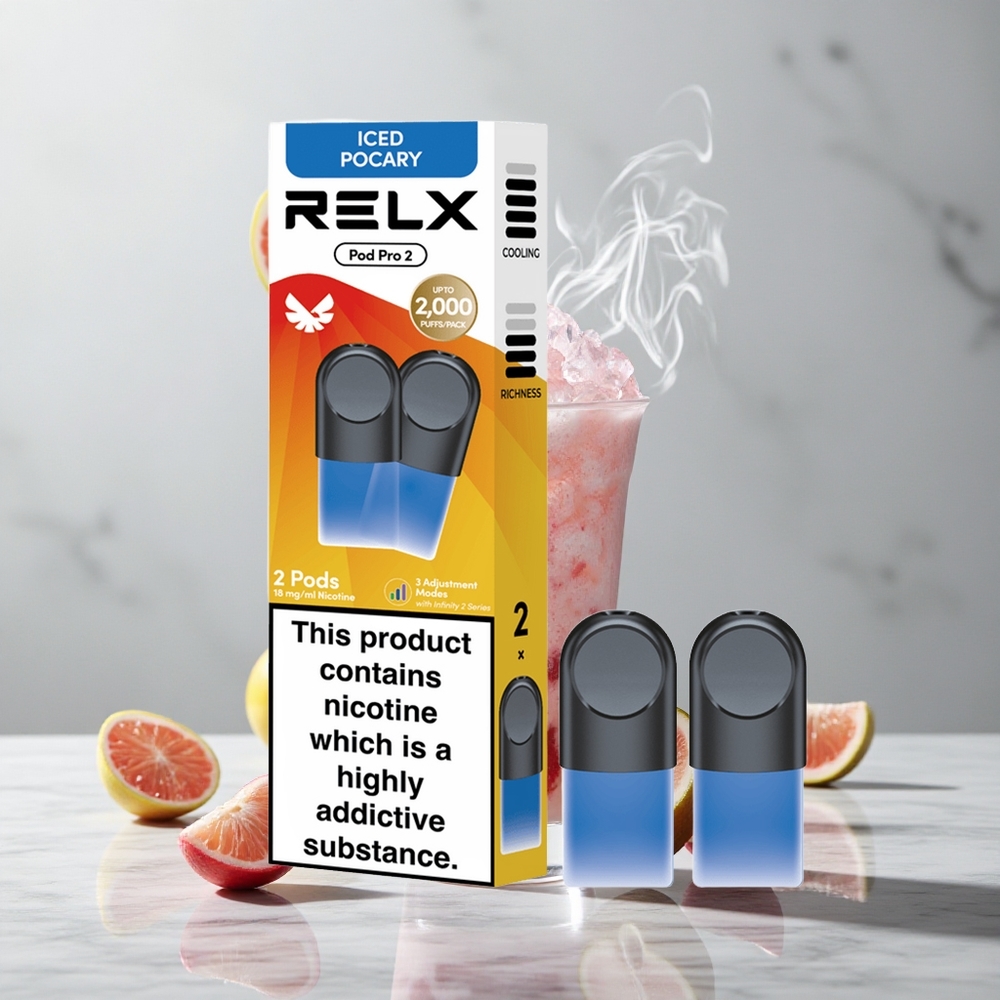 RELX Pod Pro 2 600 Caladas Bebida-Helada Pocary 1.8% nicotina vape wholesale España