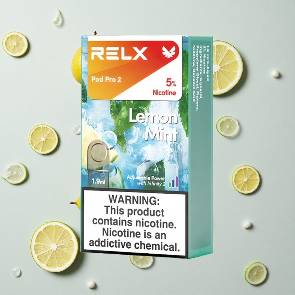 RELX Pod Pro 2 600 Caladas Limón Menta 5% nicotina 1.9ml vape wholesale España