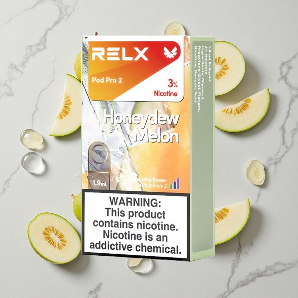 RELX Pod Pro 2 600 Caladas Melón Dulce 1.9ml 3% nicotina vape wholesale España