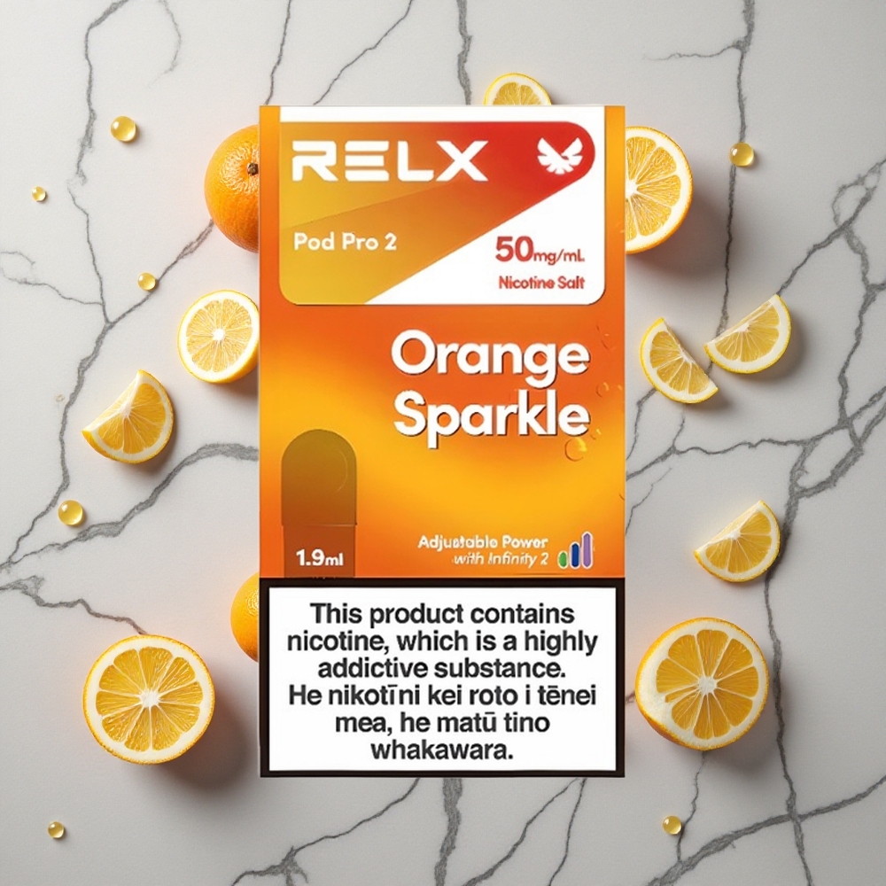 RELX Pod Pro 2 600 Caladas Sparkle Naranja 5% nicotina 1.9ml vape wholesale España