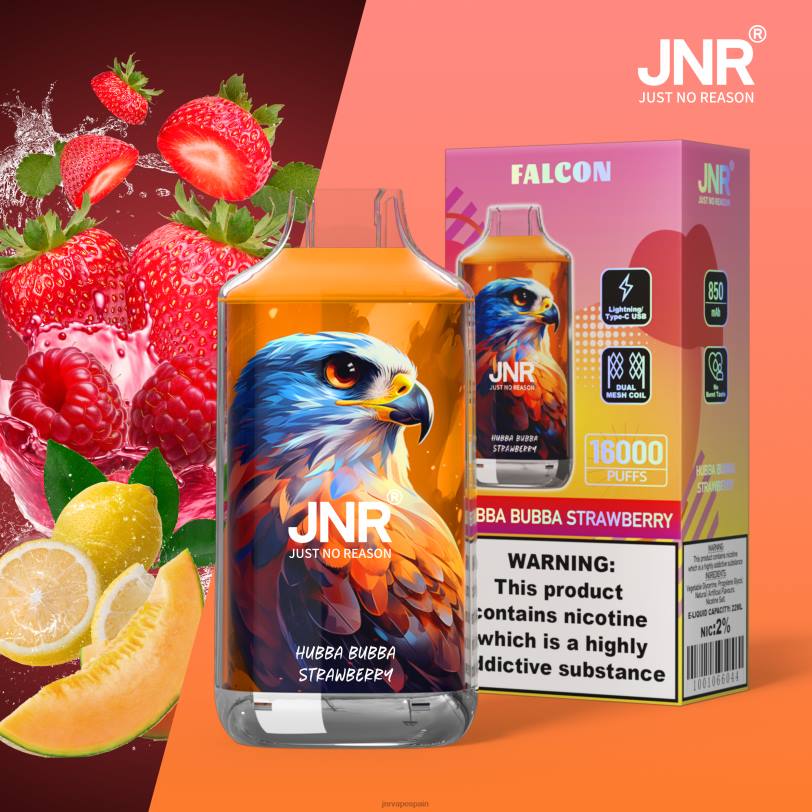 JNR vapes website- Z802221 halcón jnr hubba bubba fresa sin frutas