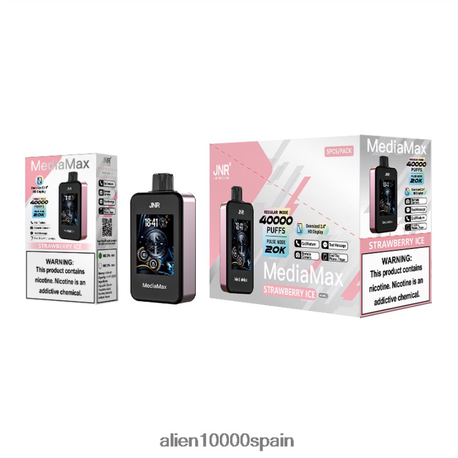JNR MediaMax bocanada de 40k 44X8PN17 hielo de fresa JNR vape