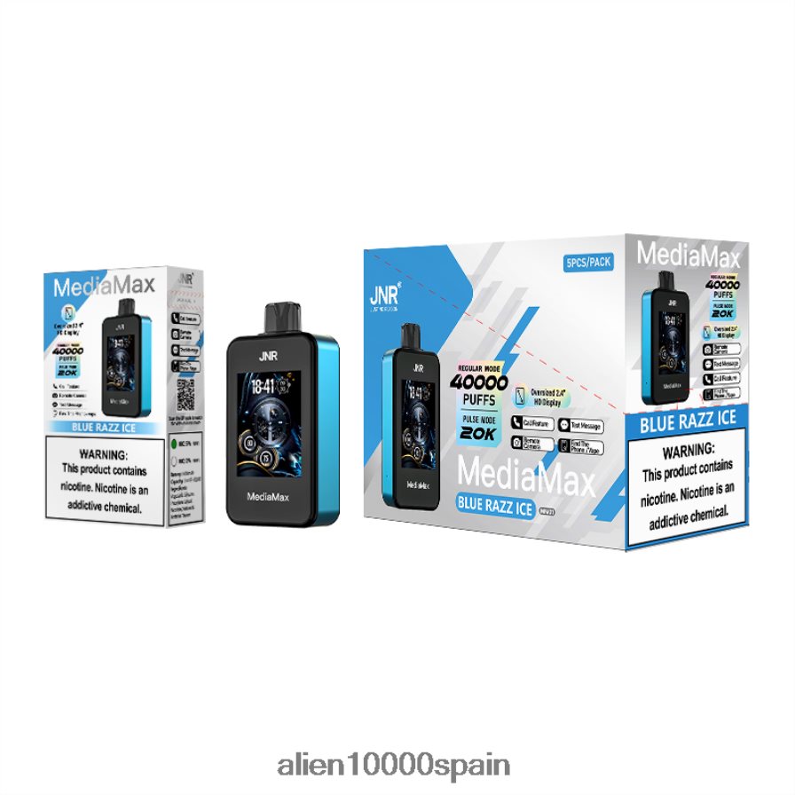 JNR MediaMax bocanada de 40k 44X8PN21 hielo azul JNR vapes website